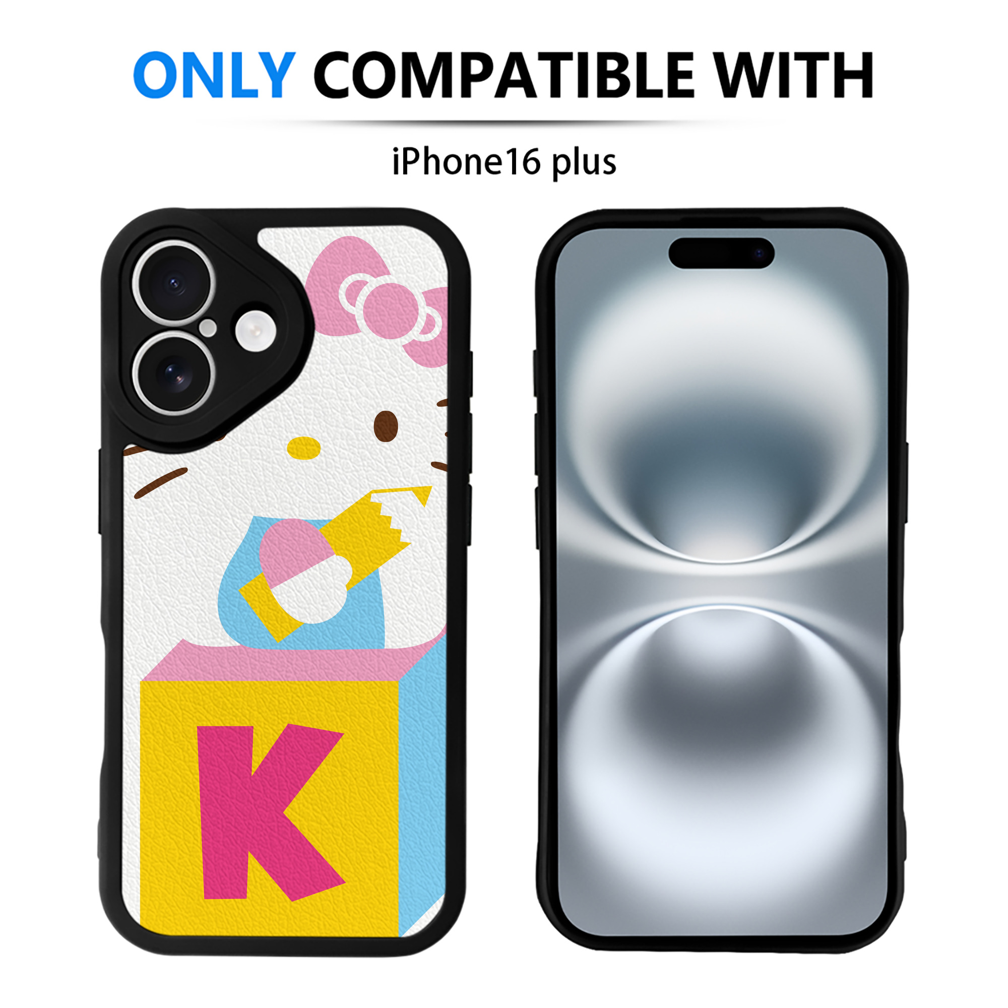 （画像用） Hello Kitty ハローキティ 【iPhone 16シリーズ対応】シリコンスマホケース（レザー調） 材質：シリコン